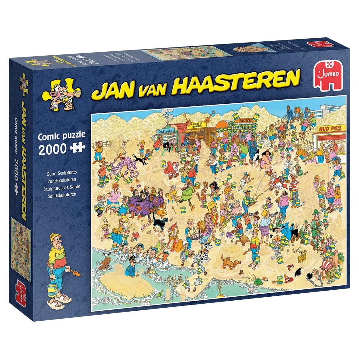 Jan van Haasteren 20072 Jan Jumbo Spiele Sandskulpturen 2000 Teile-Puzzle für Er
