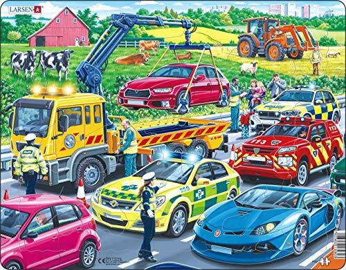 Larsen PG3 Veicoli di Soccorso in Autostrada, Puzzle Incorniciato con 26 (A1D)