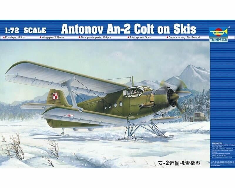 Trumpeter Antonov An-2 Colt on Skis 1:72 01607 modellismo