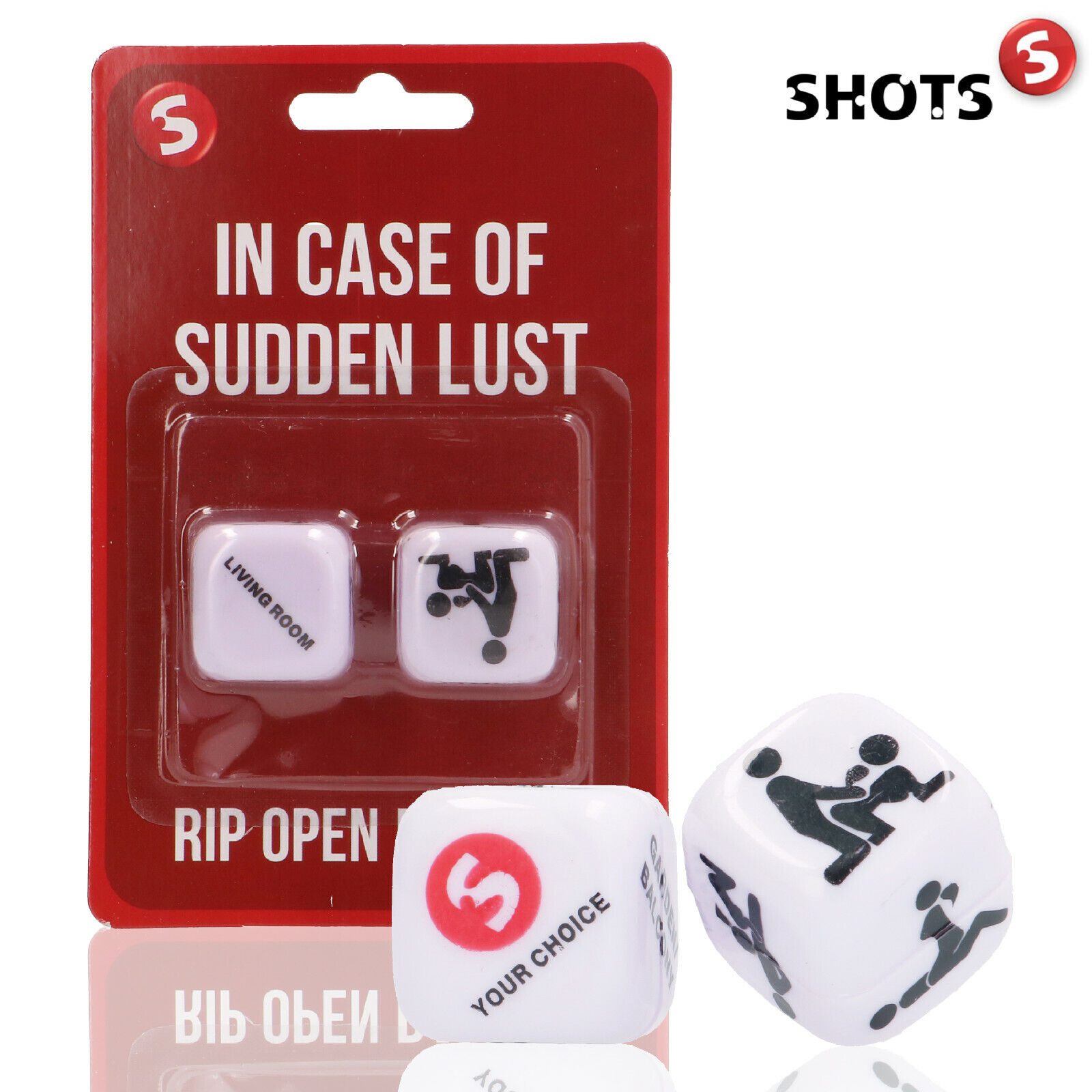 Shots In Case Of Sudden Lust Dice Funny Couple Games Sex Position Dadi per Sesso