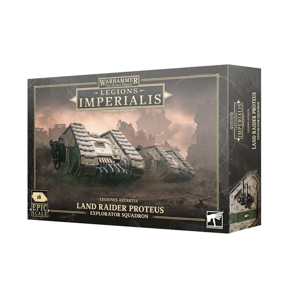 LAND RAIDER PROTEUS EXPLORATOR SQUADRON set di 6 miniature LEGIONS ASTARTES warh