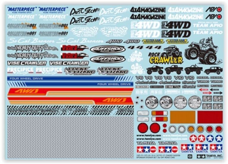 Tamiya - ADESIVI CAR SPONSOR OFF-ROAD