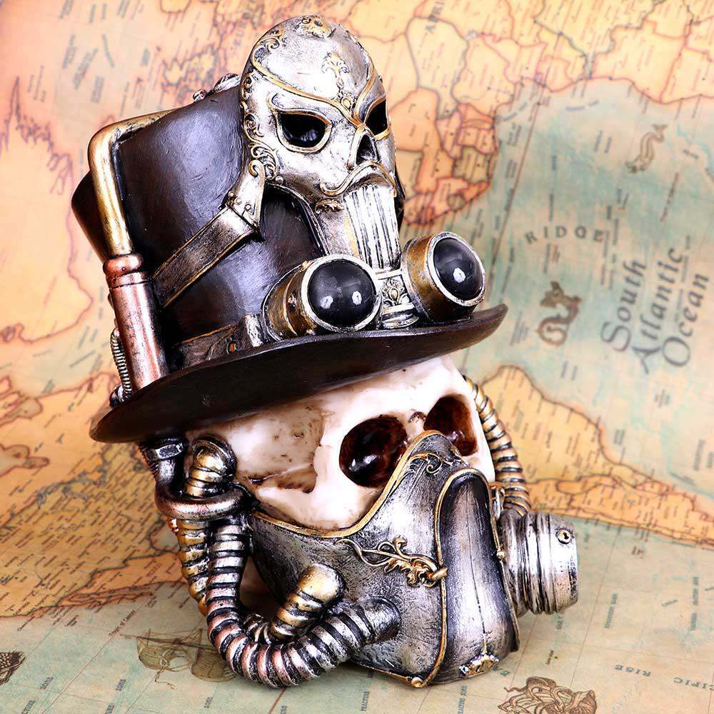 90318 STEAMPUNK BREATHE VENETIAN MASK SKULL