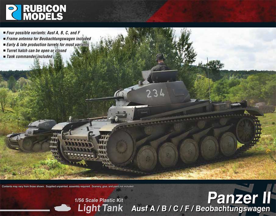 Rubicon Modelli Panzer II Ausf a-B-C-F 280112