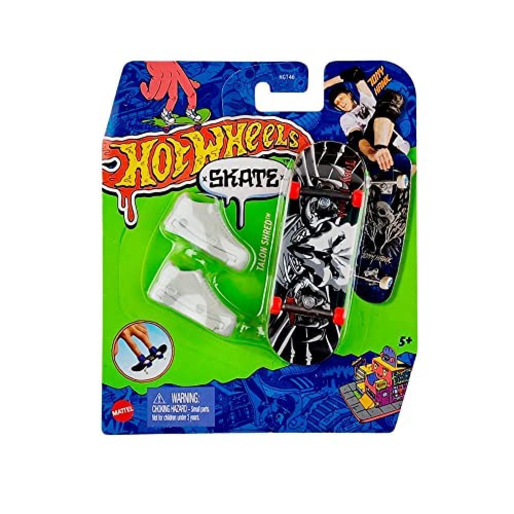Hot Wheels- Mini Skateboard Scarpe Incluse. Modelli Assortiti, Multicolore, HGT4