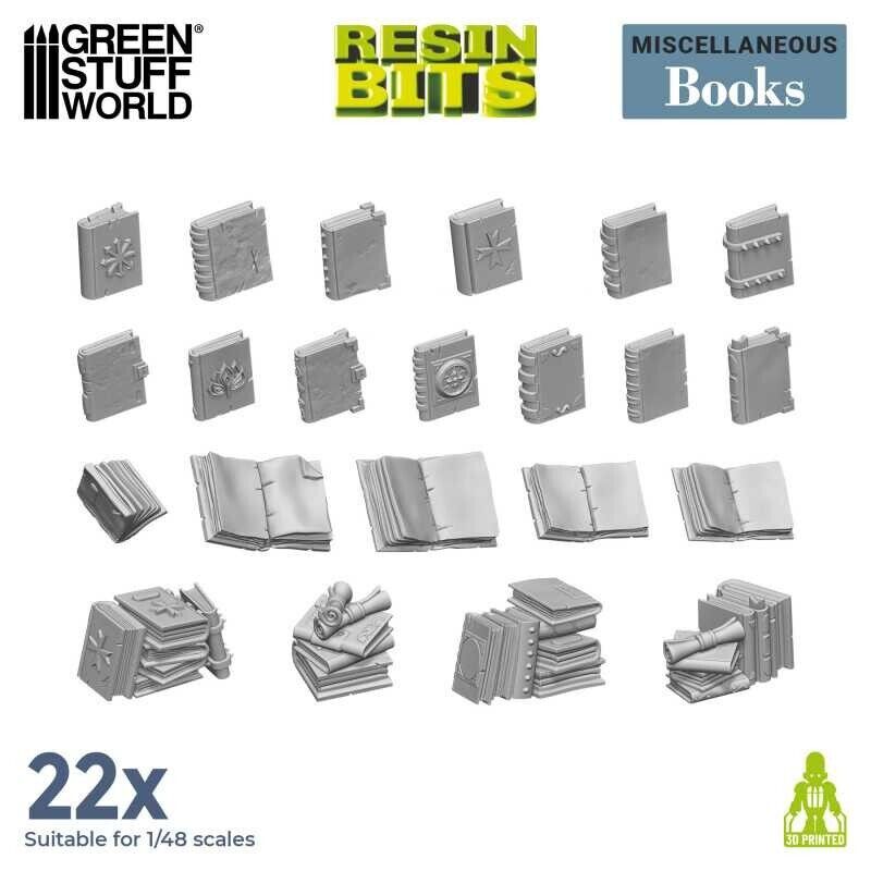 Libri di Resina - Basette Miniature Hobby Diorami Hero Quest libreria