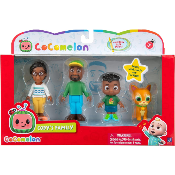 COCOMELON - CONFEZIONE DA 4 FIGURE COCOMELON FAMIGLIA CODY NEW