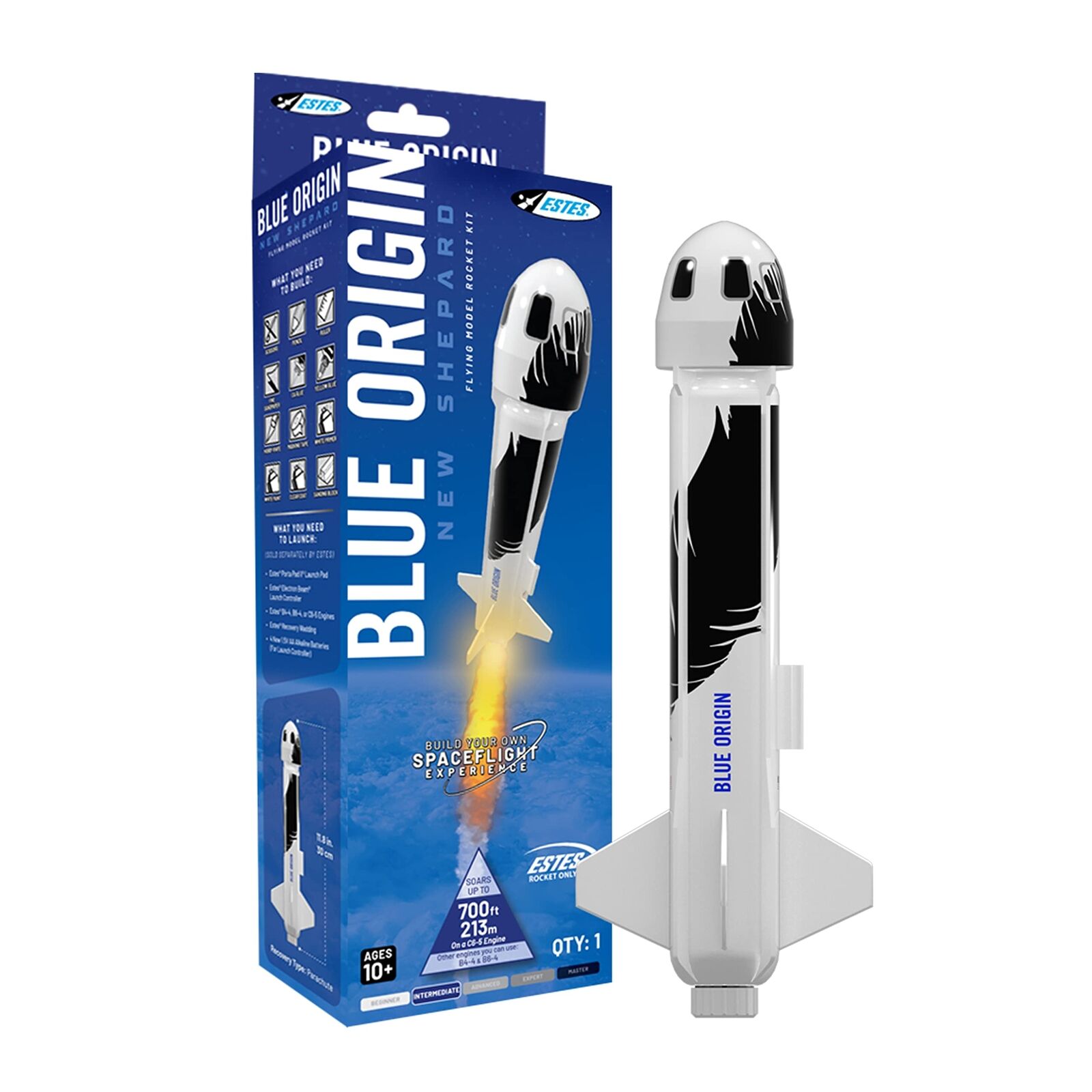 Estes 7315 New Shepard Rocket Builder Kit   Intermediate Level   Flies Up to 700