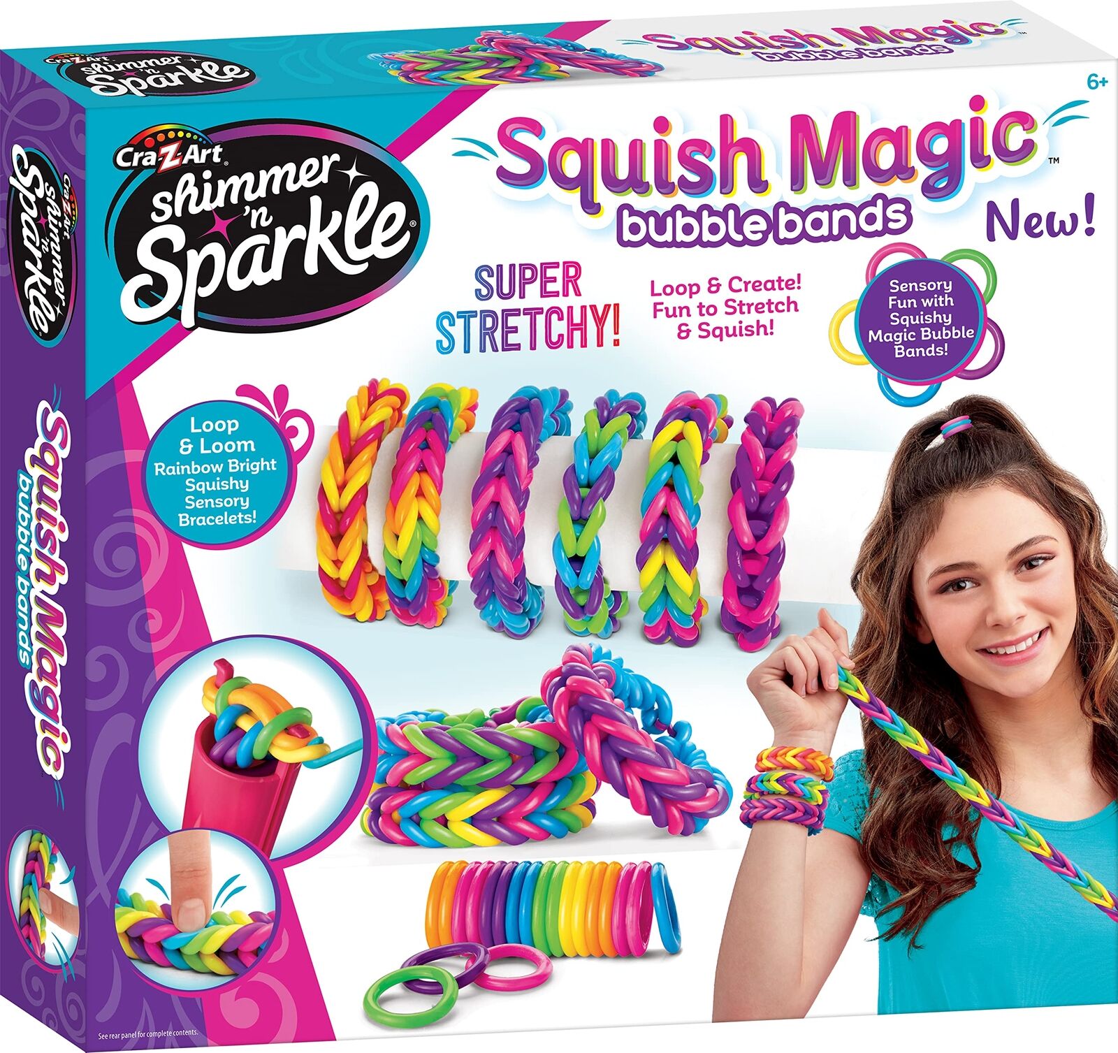 Shimmer n Sparkle Squish Magic Bubble Bands Loom band making kit, friendship bra