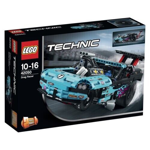 LEGO TECHNIC 2 IN 1  DRAG RACER SUPER DRAGSTER 10-16 ANNI 647 PEZZI ART 42050