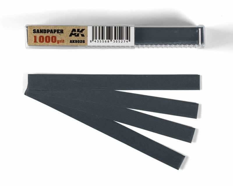 AK Interactive AK9026 Wet Sandpaper - 1000 grit (50 pcs) modellismo