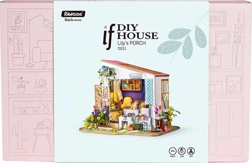 LILYS PORCH portico ROBOTIME in legno DIY HOUSE miniatura CASA da montare