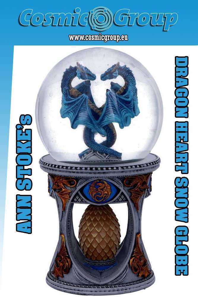 74194 ANNE STOKE DRAGON HEART SNOW GLOBE