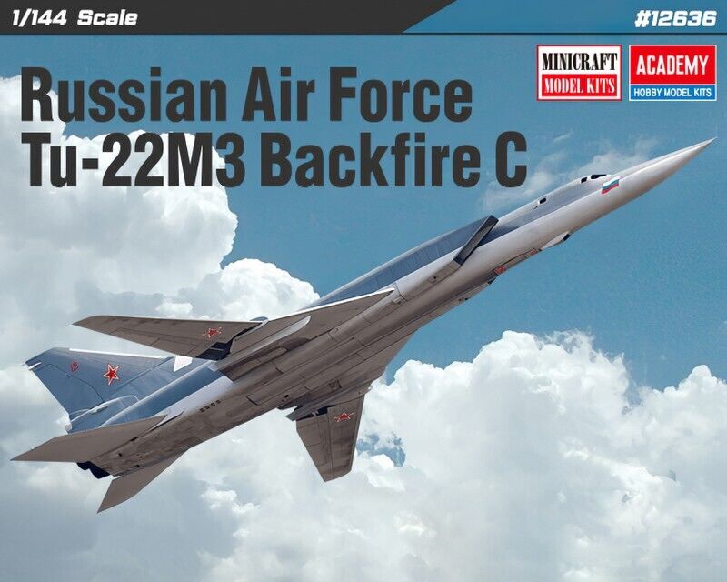 Academy Russian Air Force Tupolev Tu-22M3 Backfire C 1:144 12636 modellismo