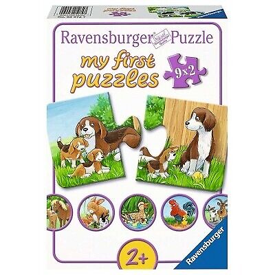 RAVENSBURGER, I miei primi puzzle - 9 puzzle da 2 pezzi - Famiglie di animali...
