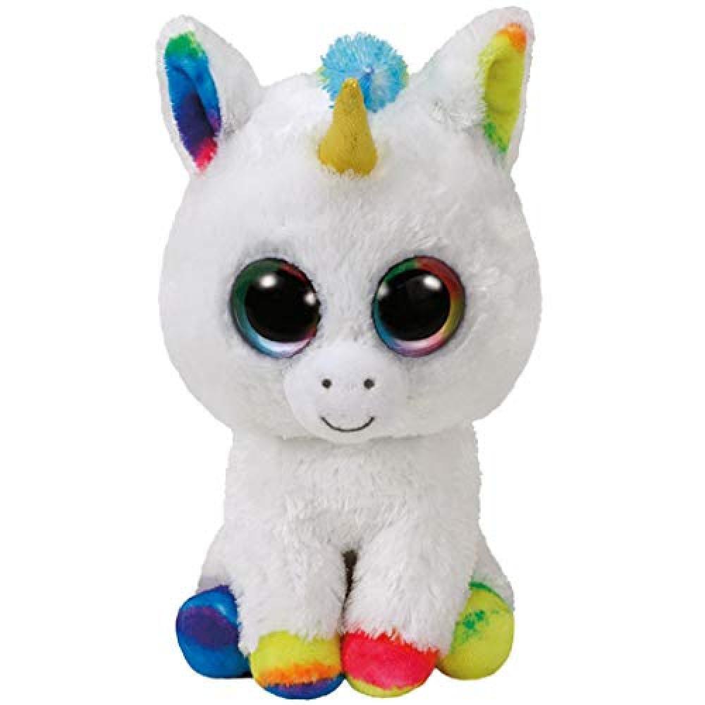 (TG. 24 cm) Ty 37157 PIXY, Unicorno con Occhi Luccicanti, Glubschi S, Beanie Boo