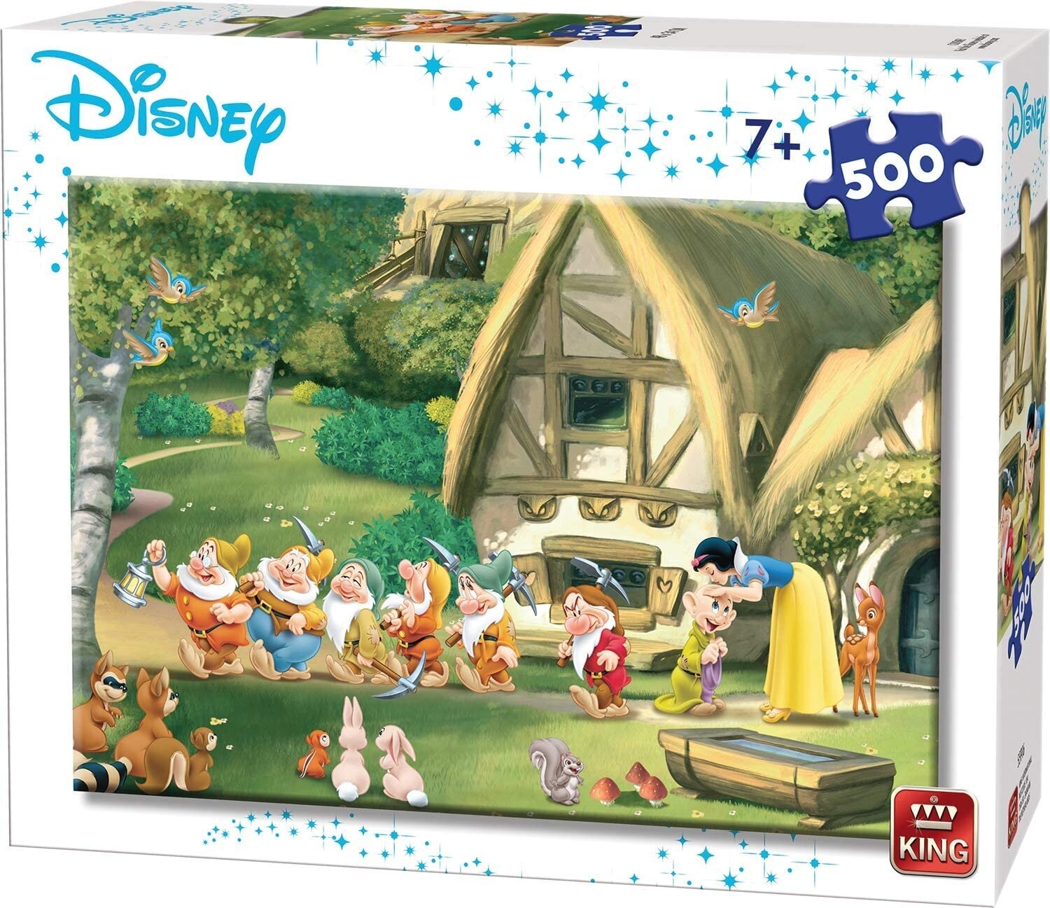 KING, Puzzle da 500 pezzi Biancaneve e i 7 nani, ,  KING55916