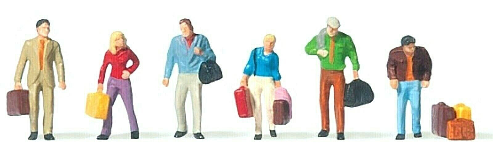 Preiser scala N 79018 Figure Omini Passanti Viaggiatori  6 Pezzi Nuovi OVP