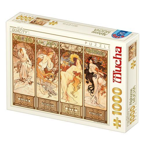 D-Toys DTS77721 Puzzle da 1000 Pezzi - Alphonse Mucha: Seasons 3