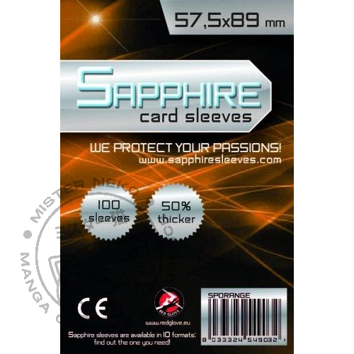 Sapphire Sleeves - Bustine Protettive Orange 57.5x89mm (100)