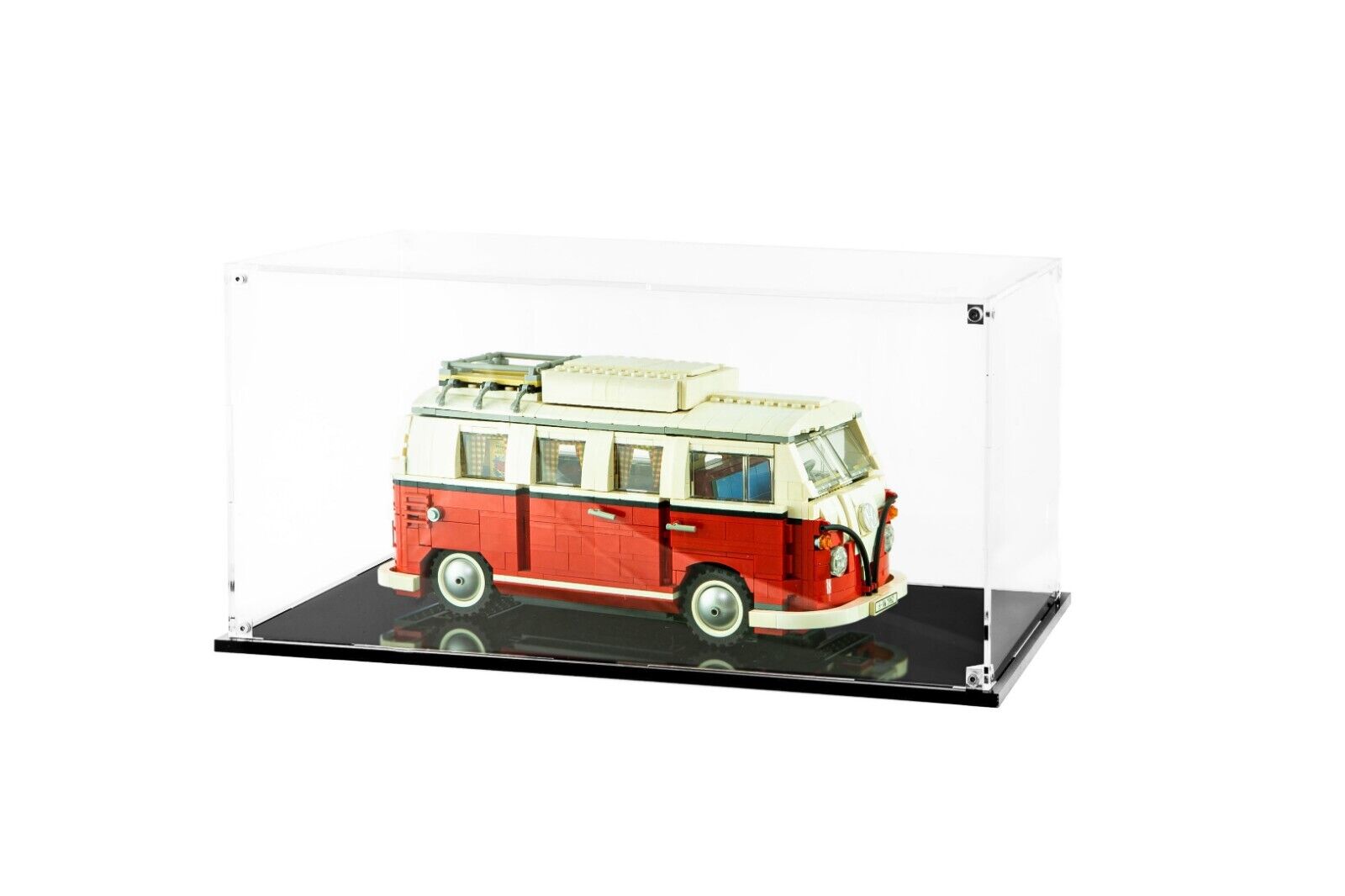 TECA ESPOSITORE PER LEGO 10300 DE LOREAN 10271 FIAT 500 VEICOLI 1:18 39x21x19 cm