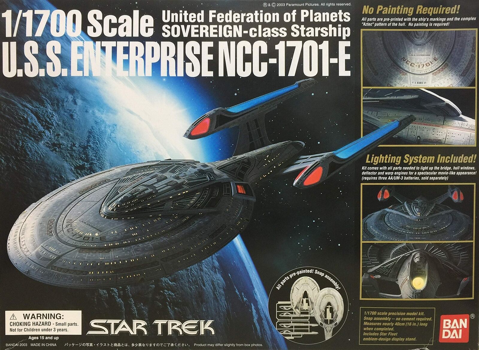 Star Trek 1/1700 U.S.S.Enterprise NCC-1701-E Plastica Model Kit Bandai 16424