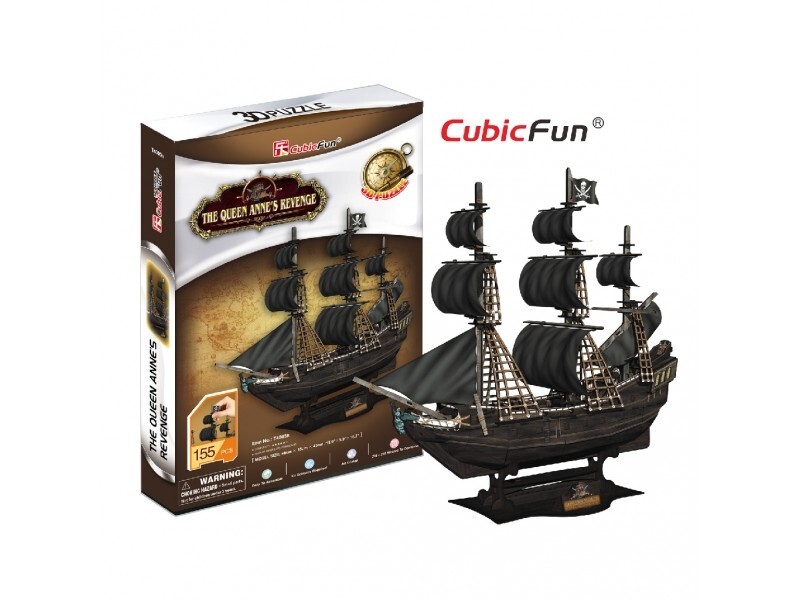 CUBICFUN MODELLINO QUEEN ANNE’S REVENGE VELIERO IN PUZZLE 3D
