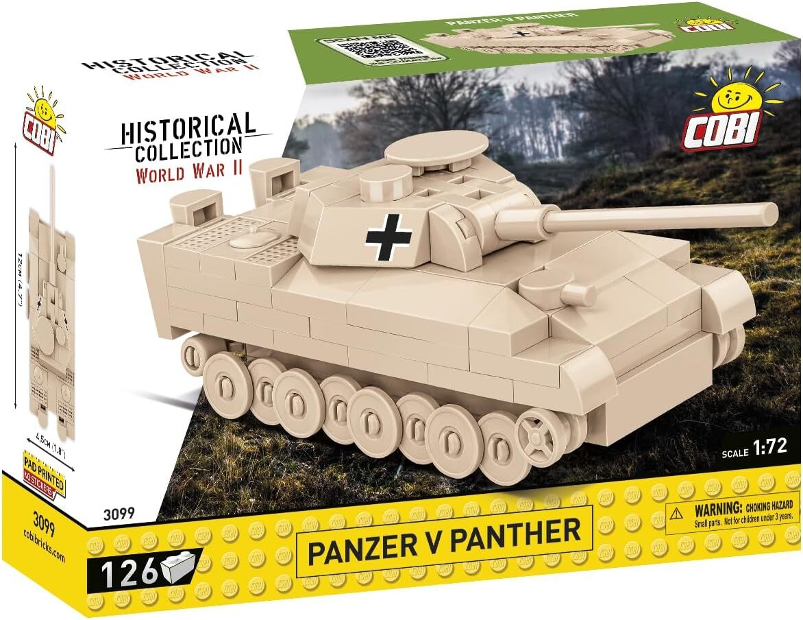 COBI, Carro armato PANZER V PANTHER - 126 Pezzi, 1/72,  COB3099