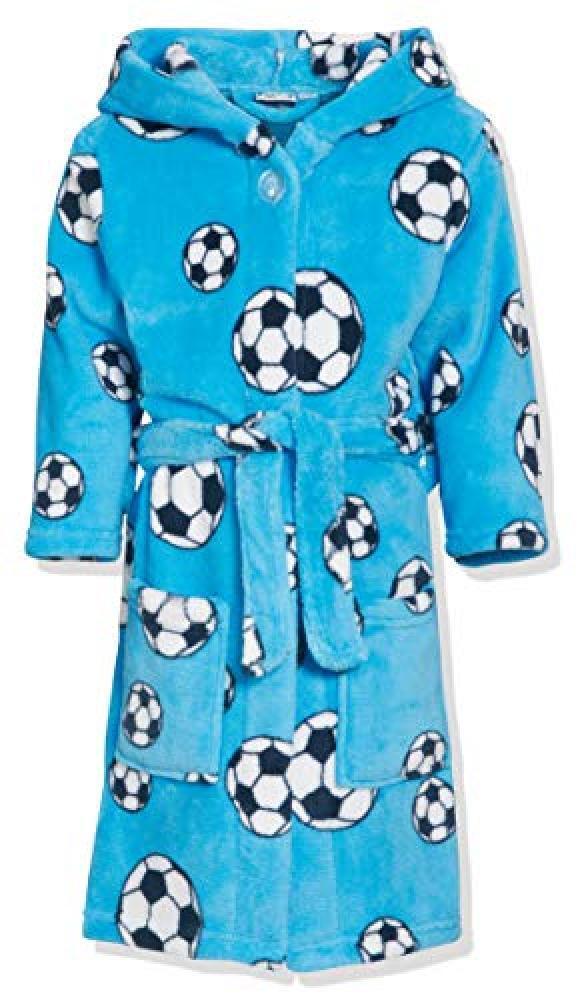 (TG. 86 (86/92)) Playshoes Fleece-Bademantel Football Accappatoio, Blu (Original