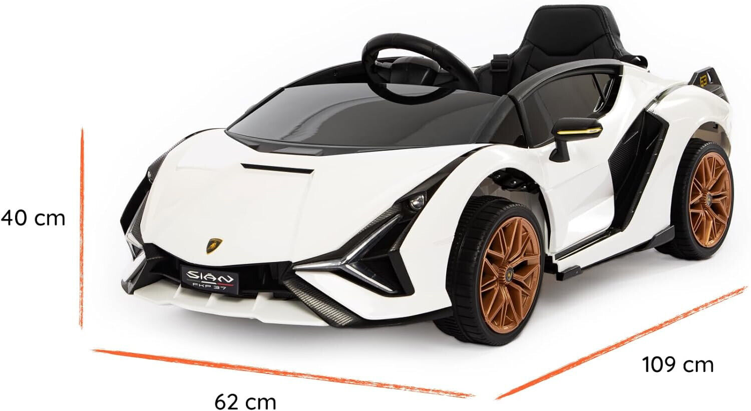 BABYCAR - AUTO ELETTRICA LAMBORGHINI SIAN BIANCA MP4