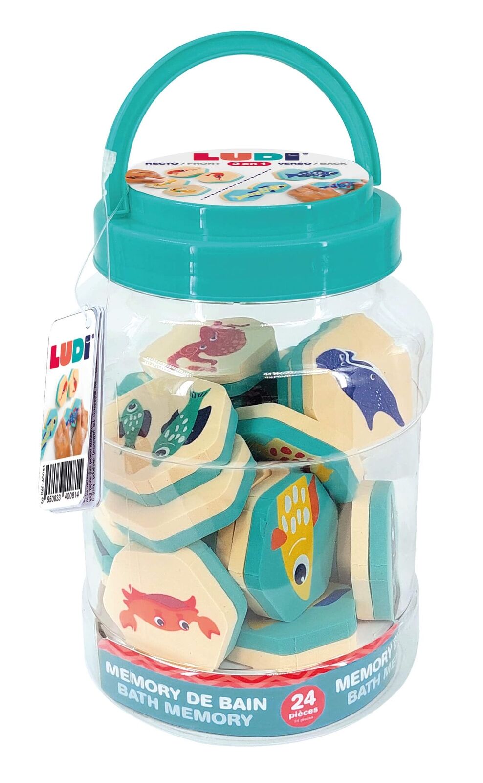Ludi - Badgeheugen - 2-in-1 - Montageset voor paren van dieren en puzzels - Vana