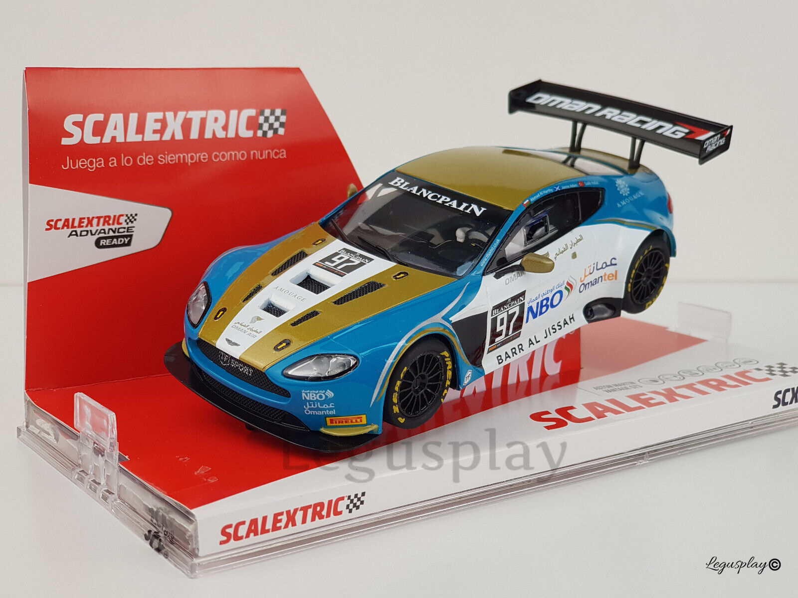 Slot car scalextric U10394S300 Aston Martin Vantage GT3 #97 " Nbo " Blancpain