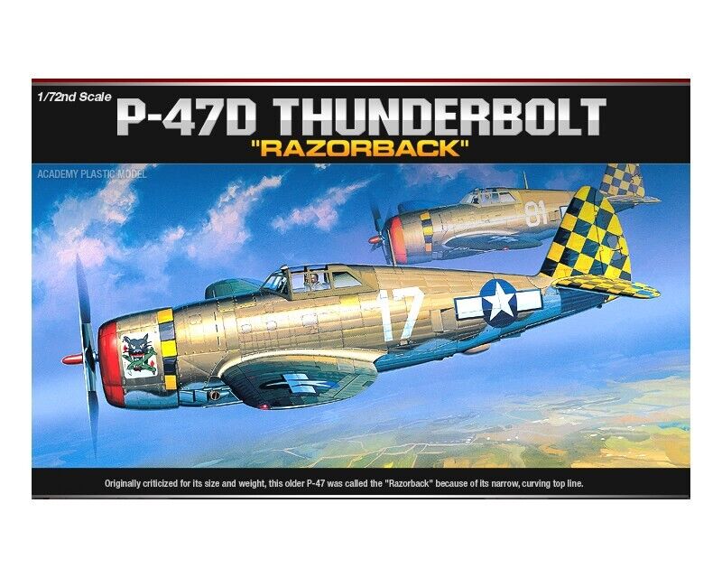 Academy Republic P-47D Thunderbolt "Razorback" 1:72 12492 modellismo