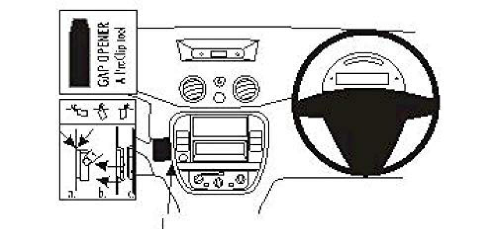 Brodit ProClip 653751 Angled Mount per Citroen Pluriel 06   09