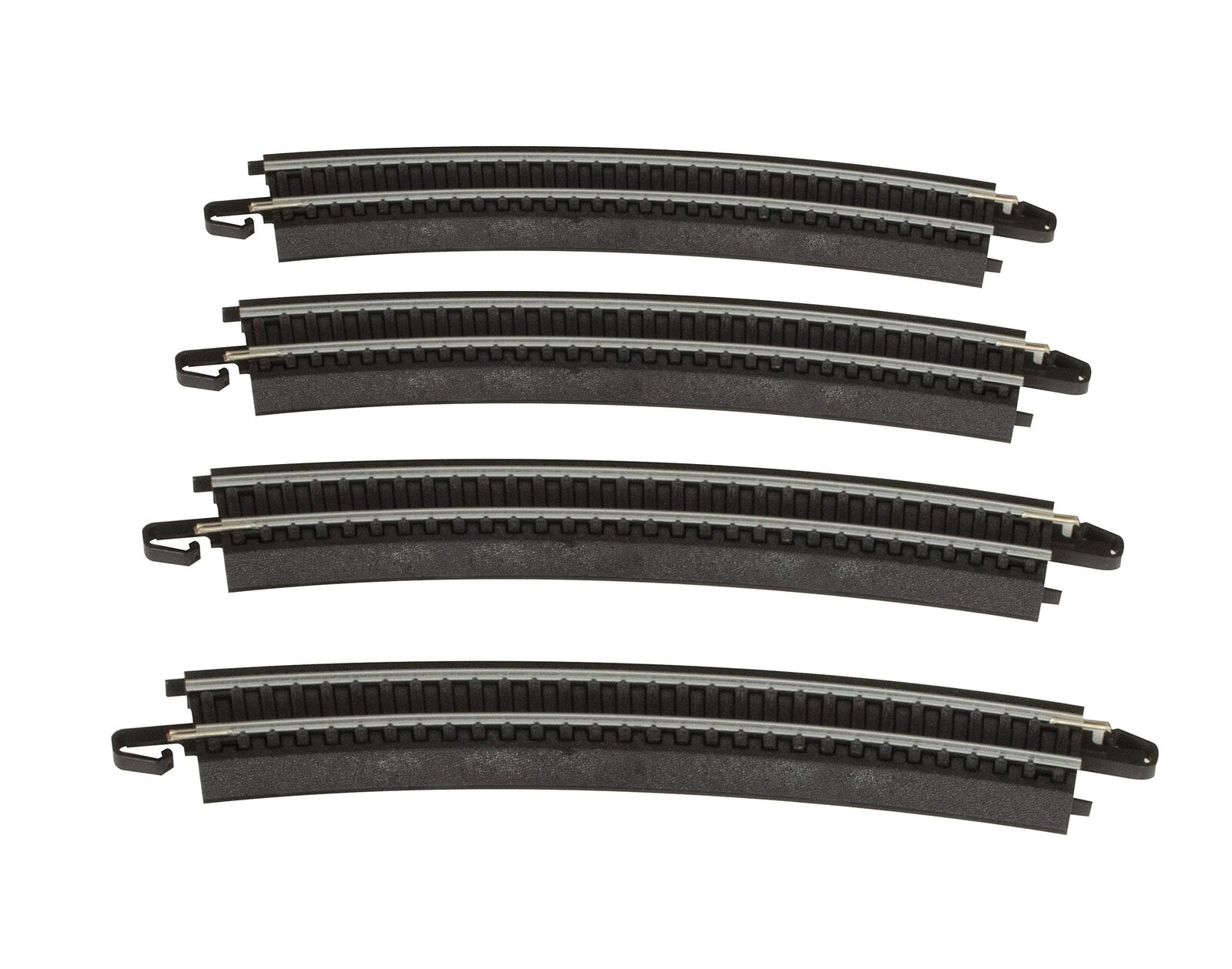 Bachmann Trains 44403 Snap-Fit E-Z 22” Radius Curved Track (4/Card) -Steel Alloy