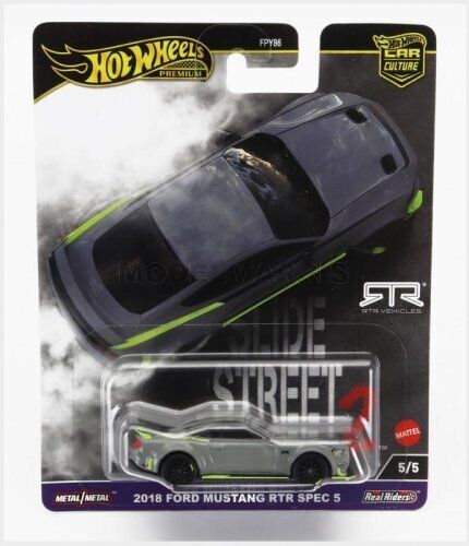MATTEL HOT WHEELS HKC85-FPY86 FORD USA - MUSTANG RTR SPEC 5 COUPE 2018 - GREY YE