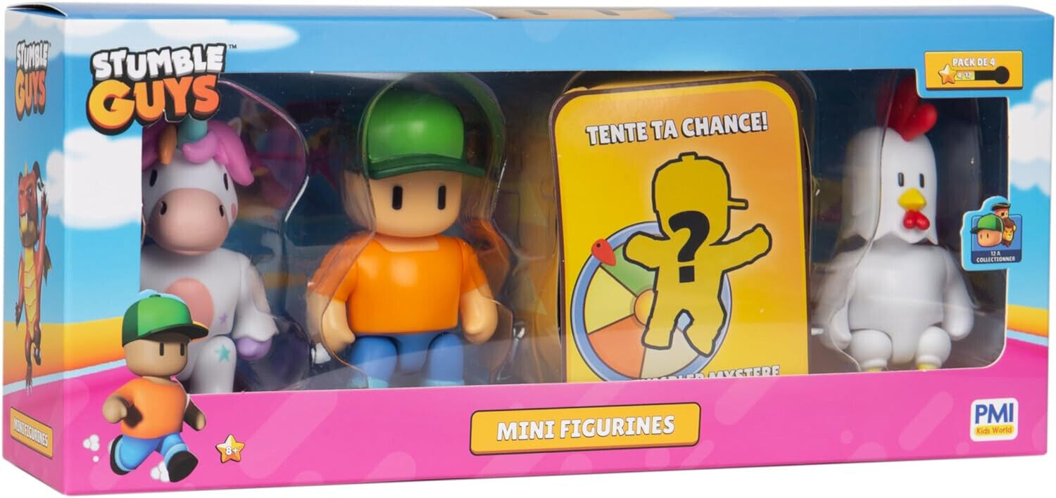 Rocco Giocattoli Stumble Guys Action Figures 4 Pack Ast A cm 8 GIOCATTOLO VIDEOG