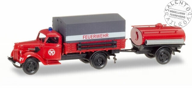 Herpa 307956 automezzo dei Vigili del Fuoco Tedeschi Ford  V3000 con rimorchio -
