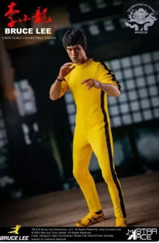 BRUCE LEE - STAR ACE STATUA 35 CM tuta gialla RARE NEW 1/6 SCALE