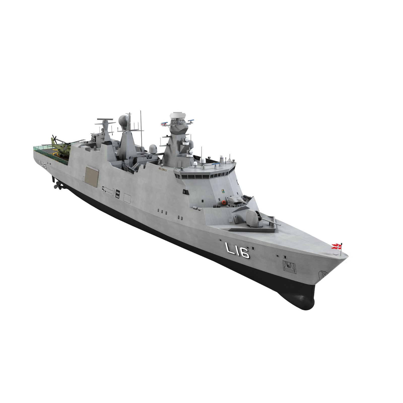 Absalon DK -Plastic hull -L16 / L17 decals-Scale 1:100-kit di montaggio