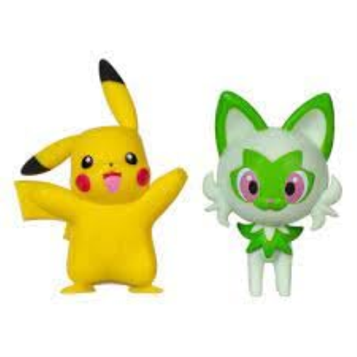 Pokémon Battle Figure First Partner 2 Pack - 2-Inch Sprigatito and Pikachu Battl