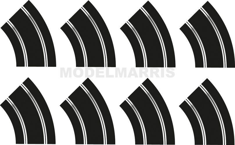 SCALEXTRIC C8196 Scalextric R2 Curve *8 Track Extension Pack - Replaces C8526 on