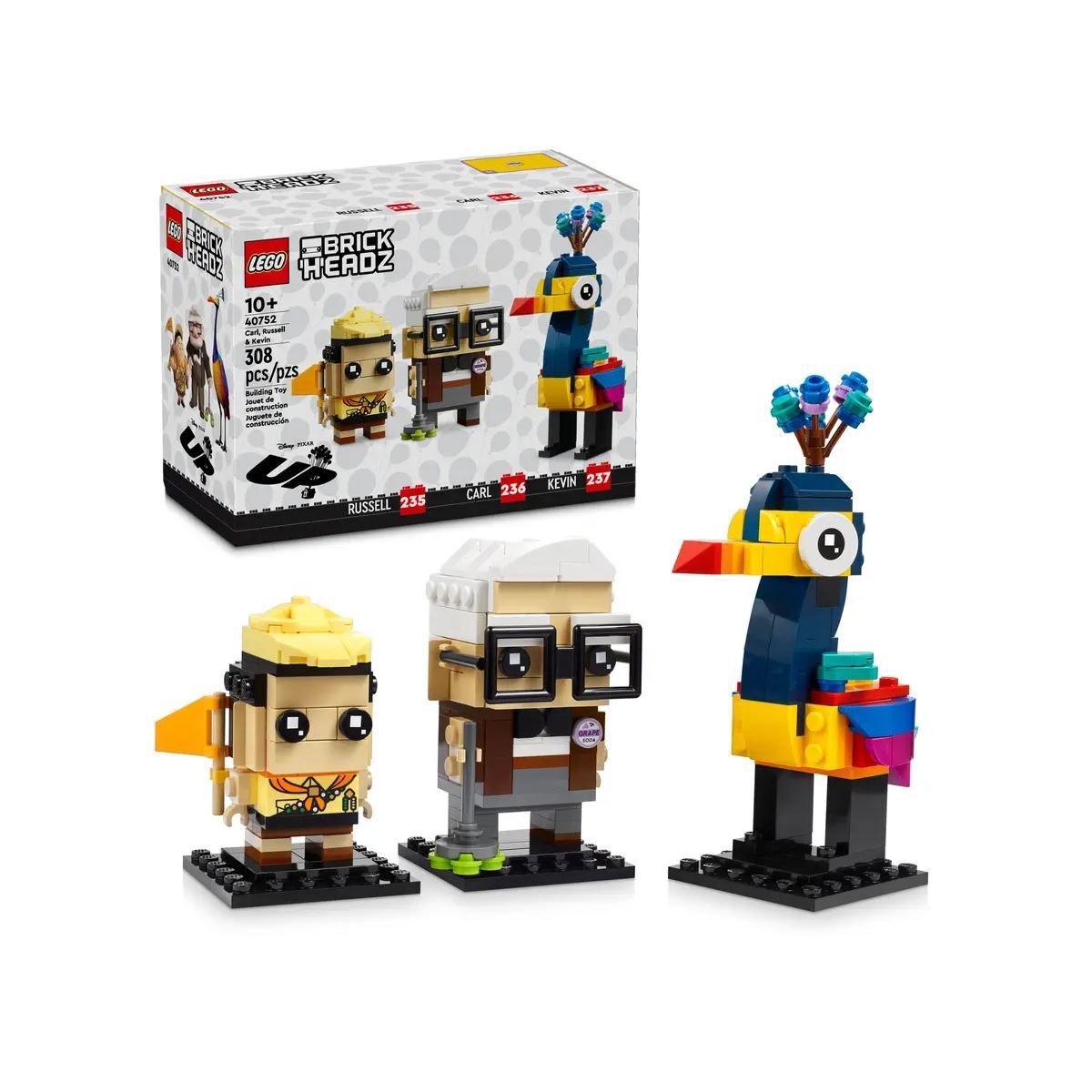 LEGO Brickheadz Disney Up Carl, Russell & Kevin Personaggi Set 40752