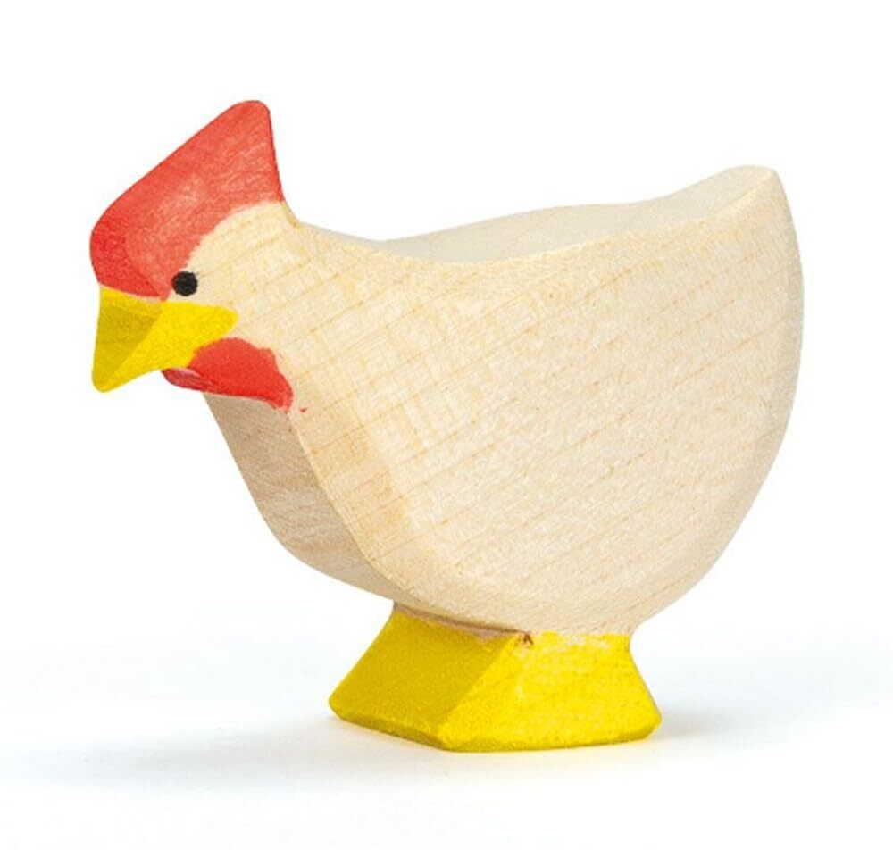 Ostheimer 13112 Huhn weiß stehend aus Holz Höhe 4cm