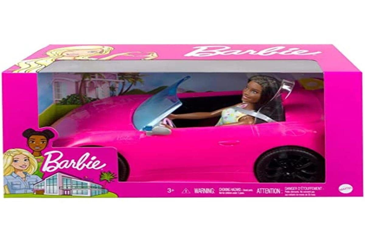Disney Barbie - barbie Doll and Pink Convertible