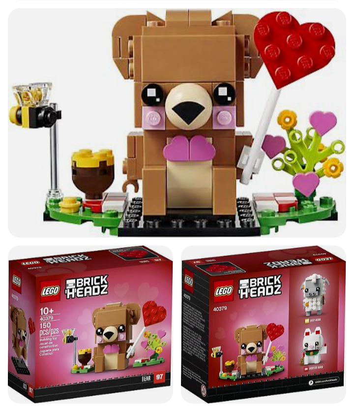 LEGO BRICKHEADZ 40379 ORSO DI SAN VALENTINO MISB nuovo perfetto Valentines Bear
