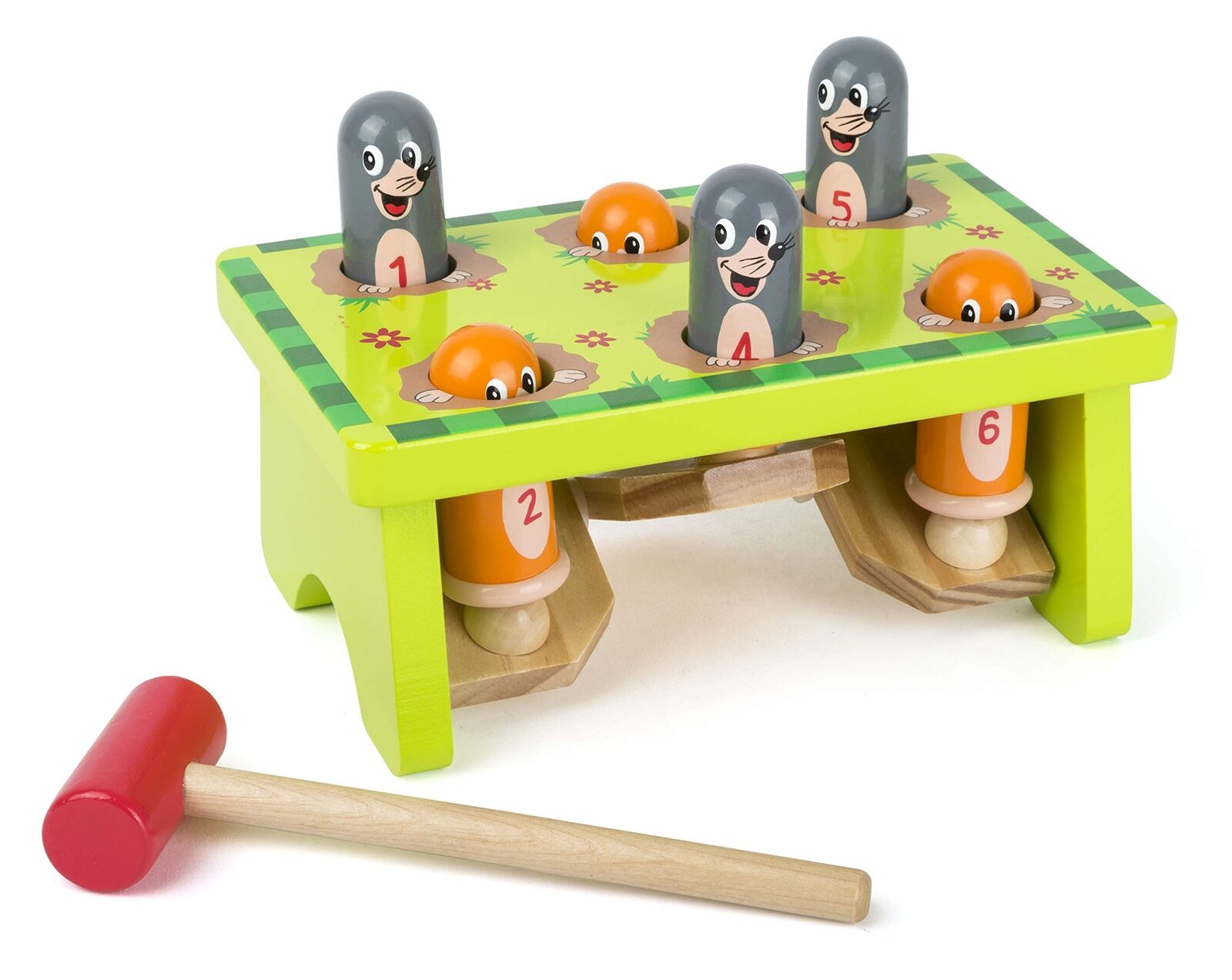 Small Foot Bench mole, FSC 100% Certified Wood, Robust Knock Toy, from 18 Months