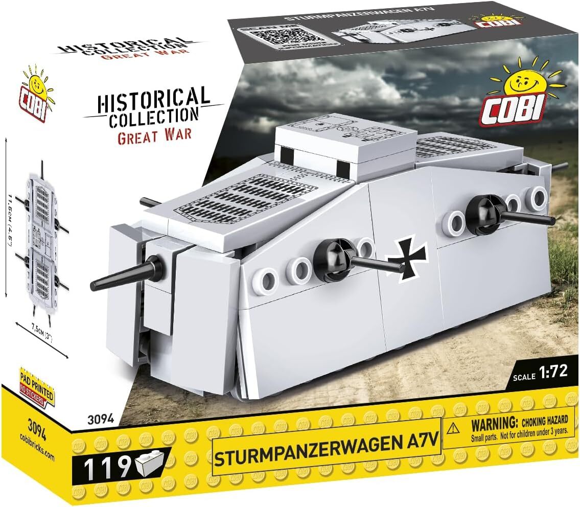 COBI, Carro armato STURMPANZERWAGEN A7V - 119 Pezzi, 1/72,  COB3094