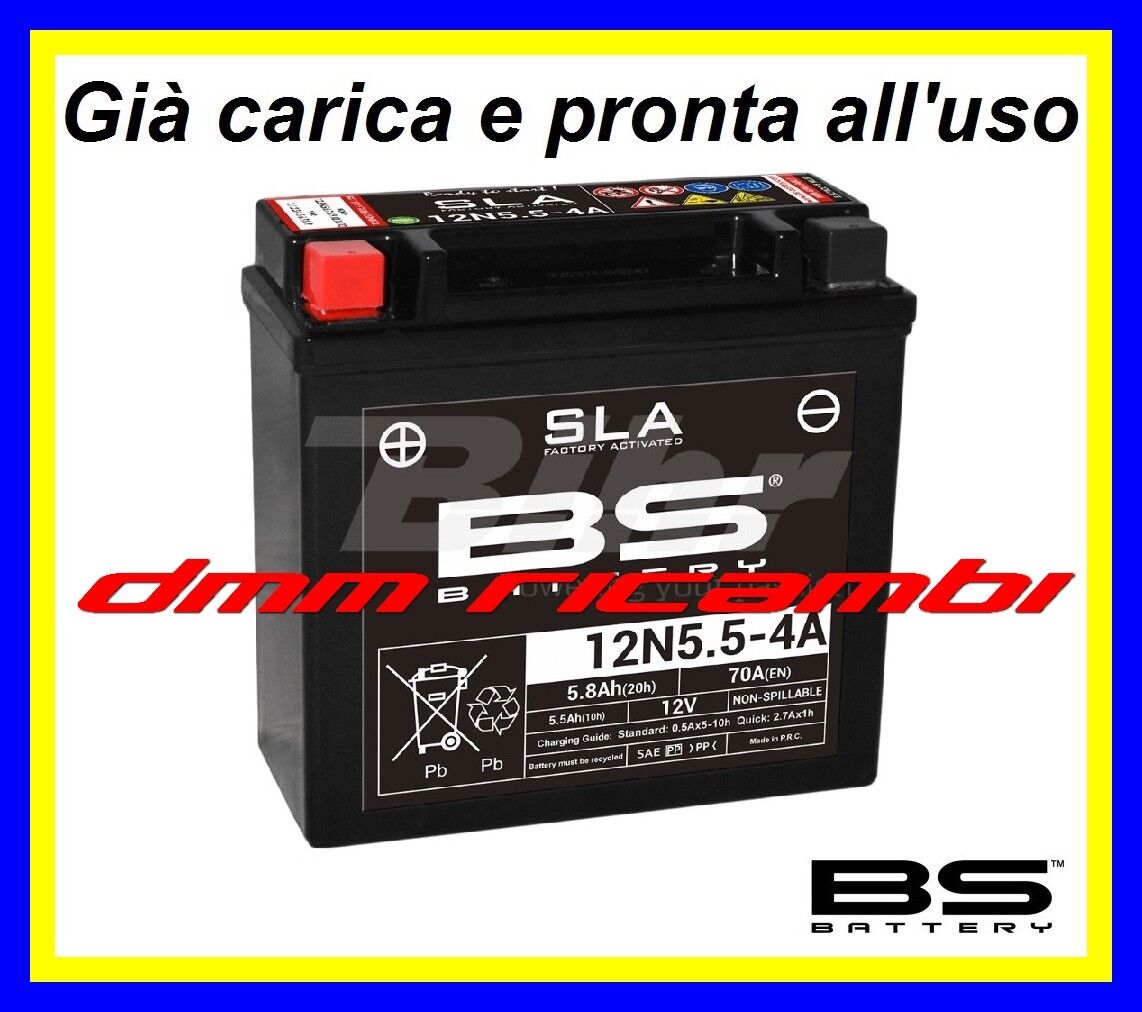 Batteria Moto BS SLA Gel YAMAHA WR 125 X 09>10 modifica pronta all'uso 2009 2010
