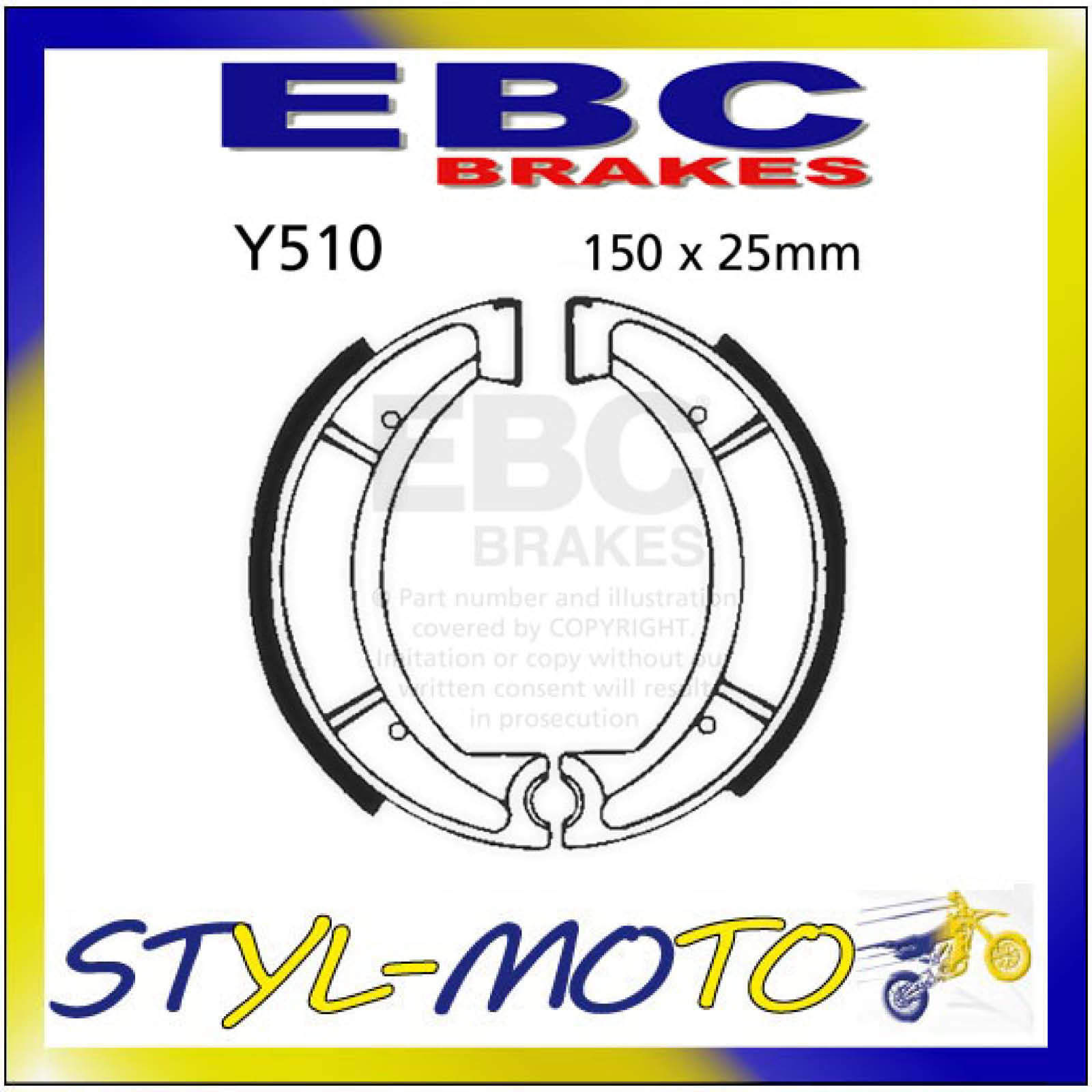 Y510 GANASCE POSTERIORI EBC YAMAHA IT 250 1981-1984